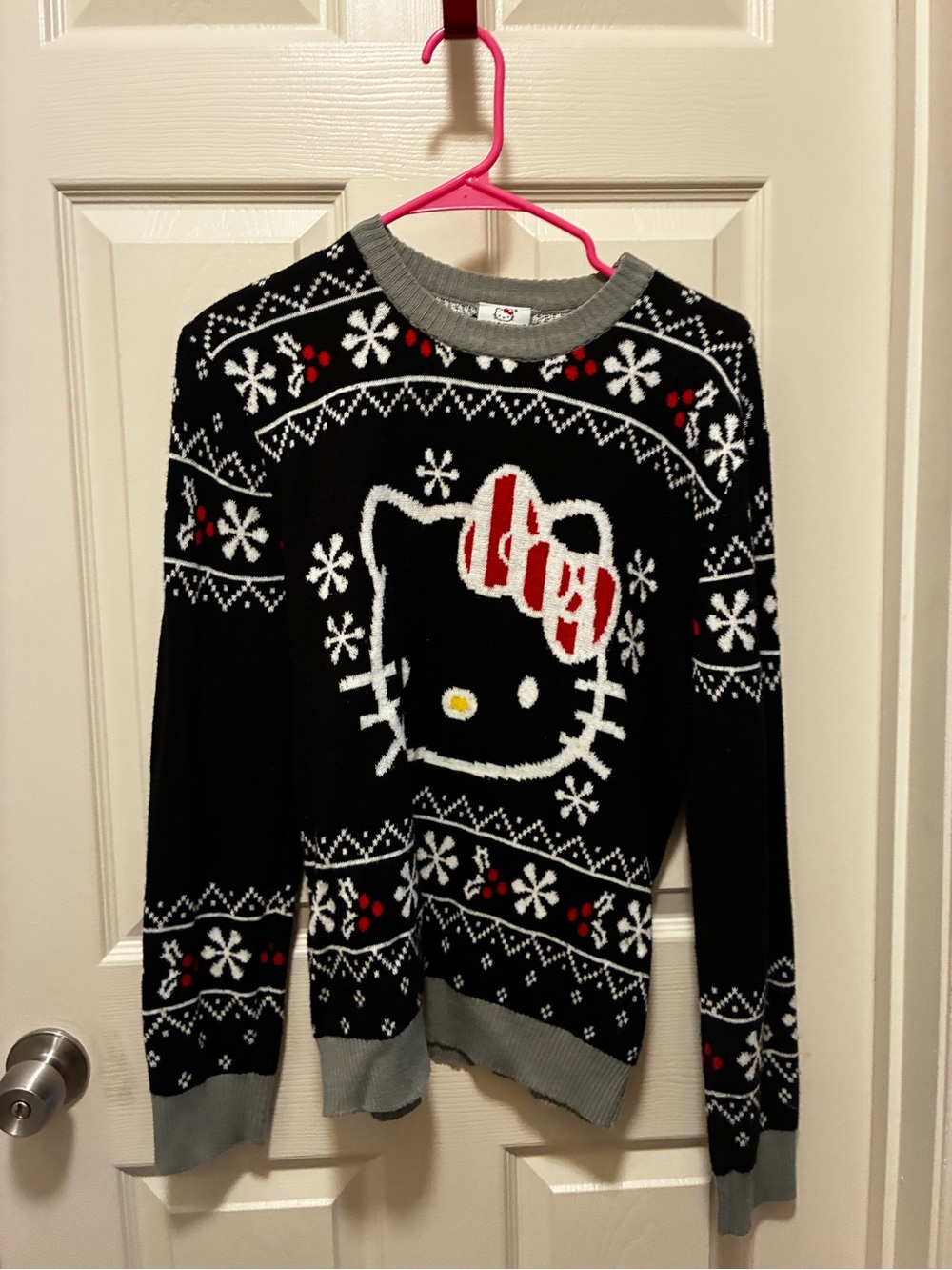 Hello Kitty Black Holiday Knit Sweater - Women